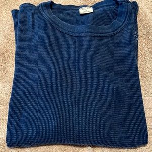 Mens Structure Medium Blue Long Sleeve Shirt